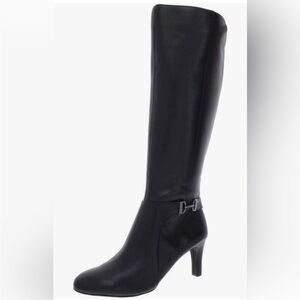 Alfani Perrii Leather Riding Knee-High Boots Black New in Box Women’s 8.5 Medium
